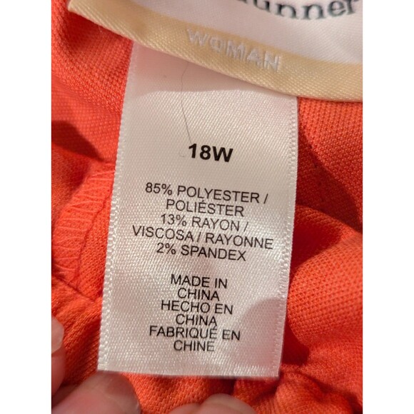 Classic Fit Capri Pants – Size 18W – Tangerine – Comfort Waist – Alfred Dunner - Picture 6 of 7